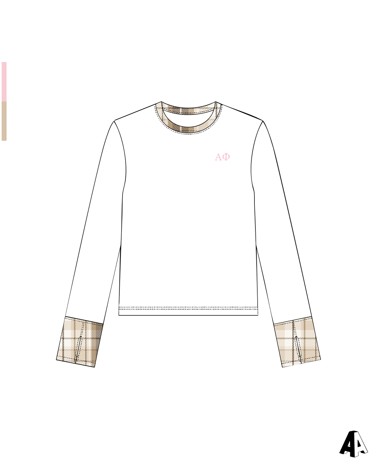 Plaid Long Sleeve Alpha Phi University of Delaware