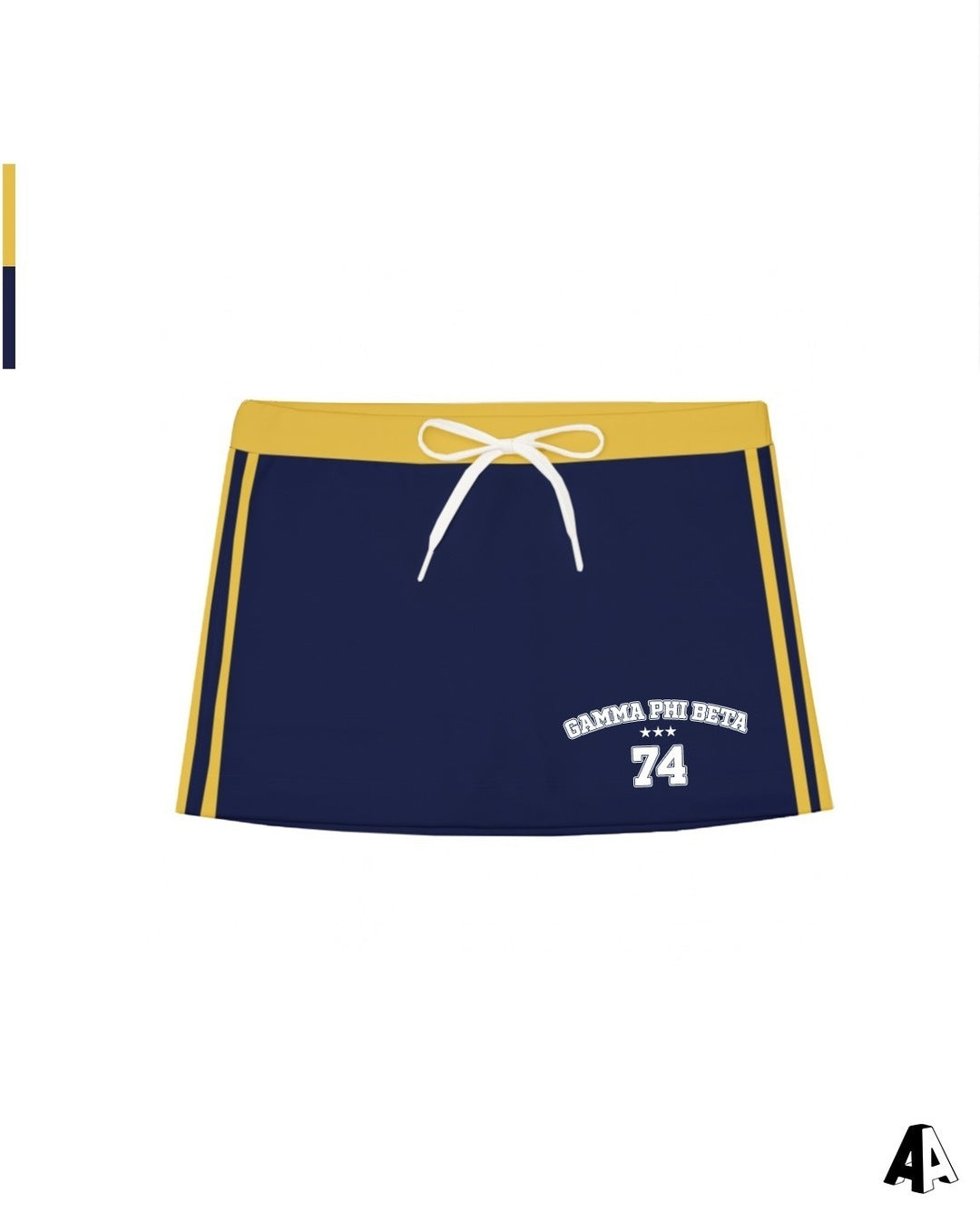 Navy Maize Skort Gamma Phi Beta University of Michigan Ann Arbor