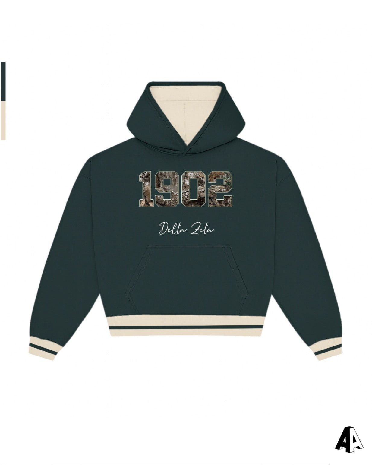 Two Tone Hoodie Delta Zeta Sacred Heart University