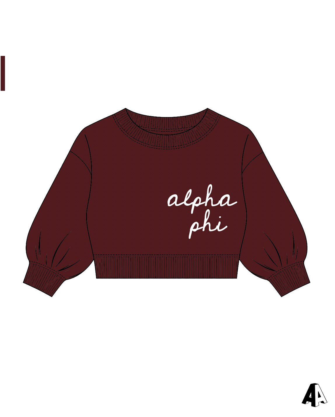 Off Shoulder Knit Alpha Phi Wichita State University