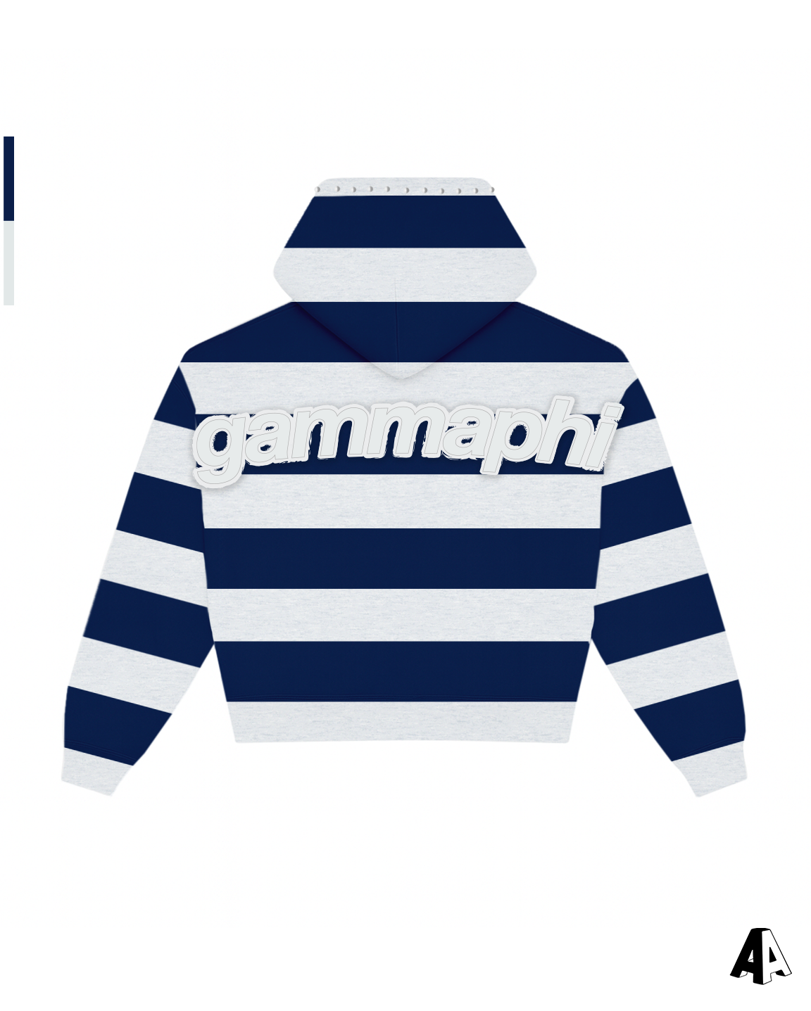 Striped Zip Up Hoodie Gamma Phi Beta California State University, Fullerton