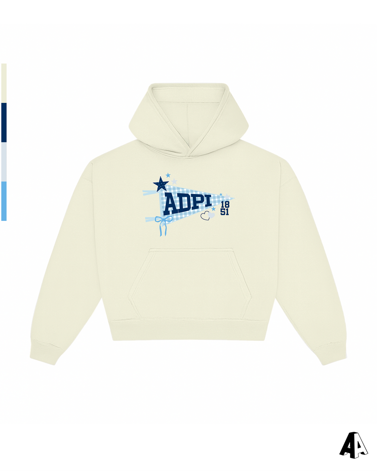 Alpha Delta Pi Pennant Hoodie Front