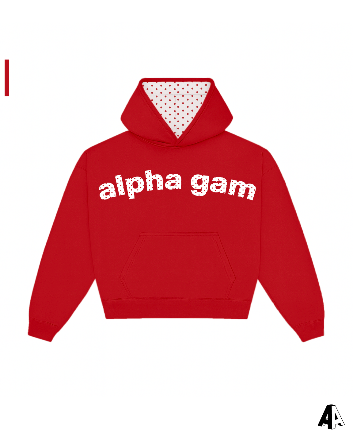 Polka Dot Hoodie Alpha Gamma Delta Washington State University