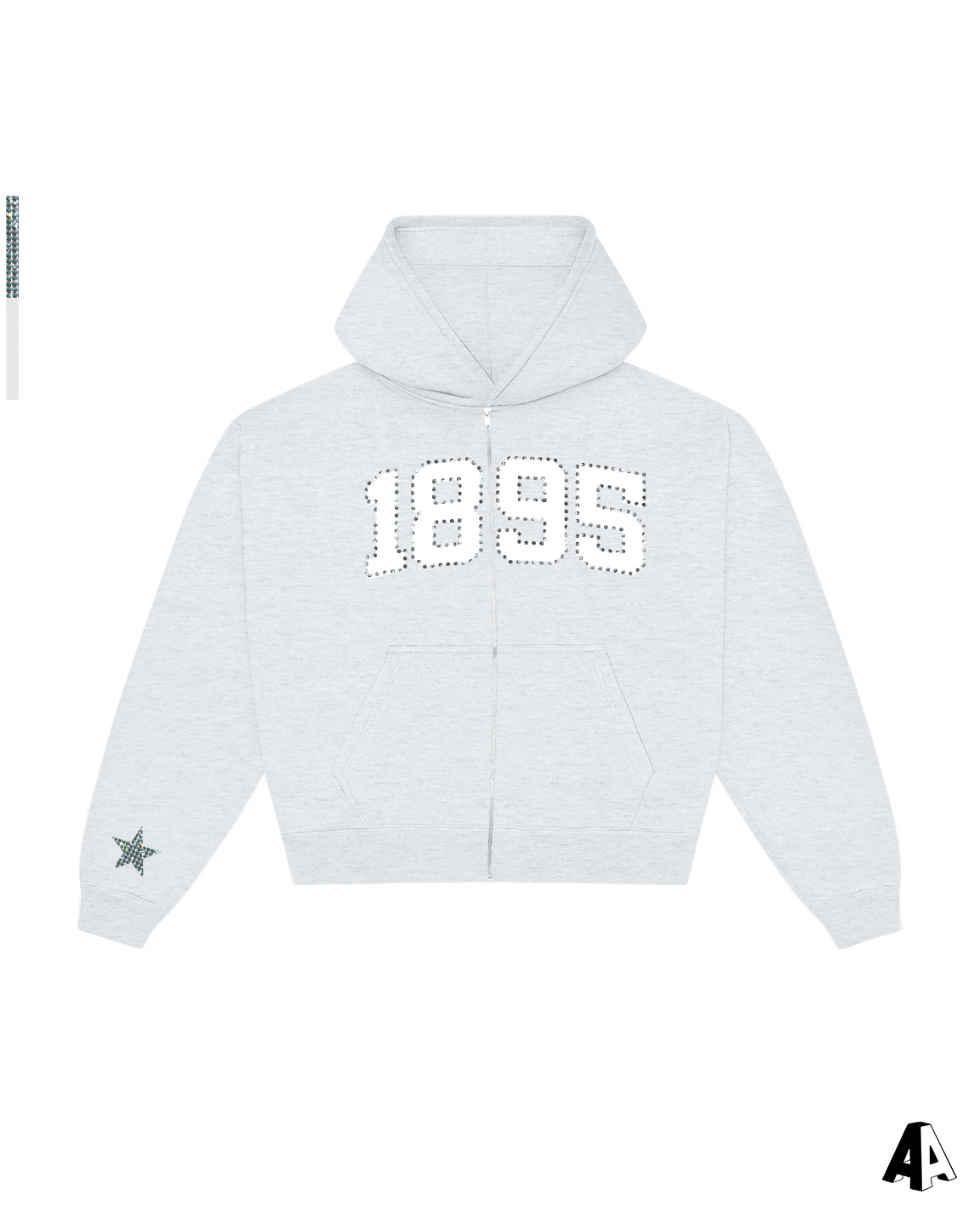 Bedazzled Zip Up Chi Omega University of Massachusetts Amherst