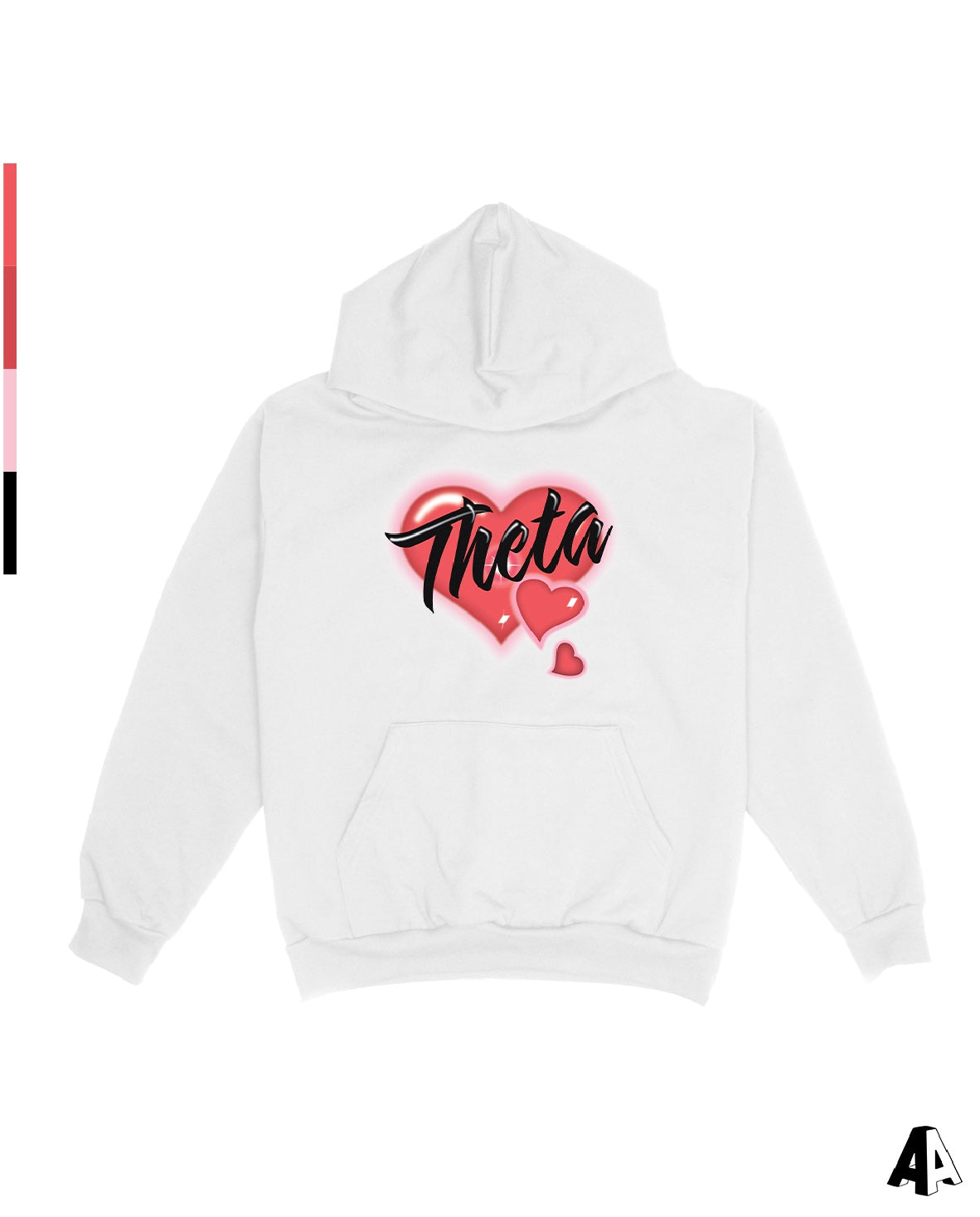 White store heart hoodie