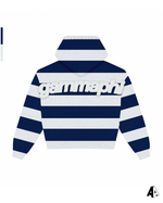 Striped Zip Up Hoodie Gamma Phi Beta California State University, Fullerton