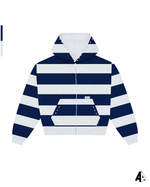 Striped Zip Up Hoodie Gamma Phi Beta California State University, Fullerton