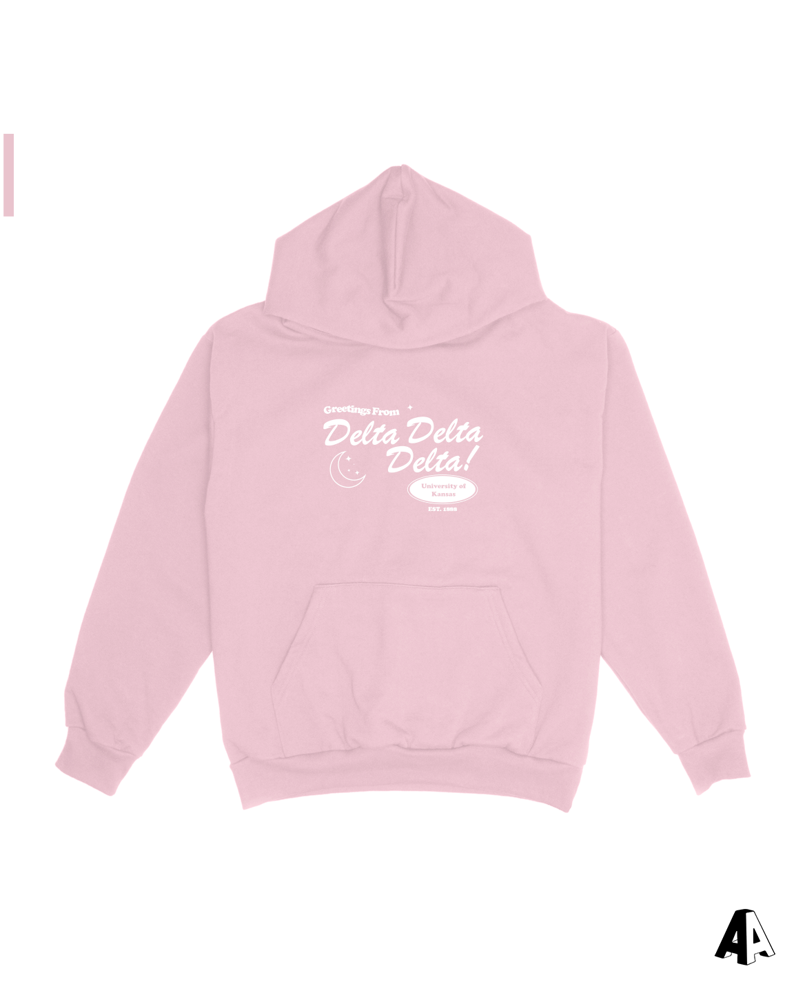 Greetings Hoodie Delta Delta Delta University of Kansas