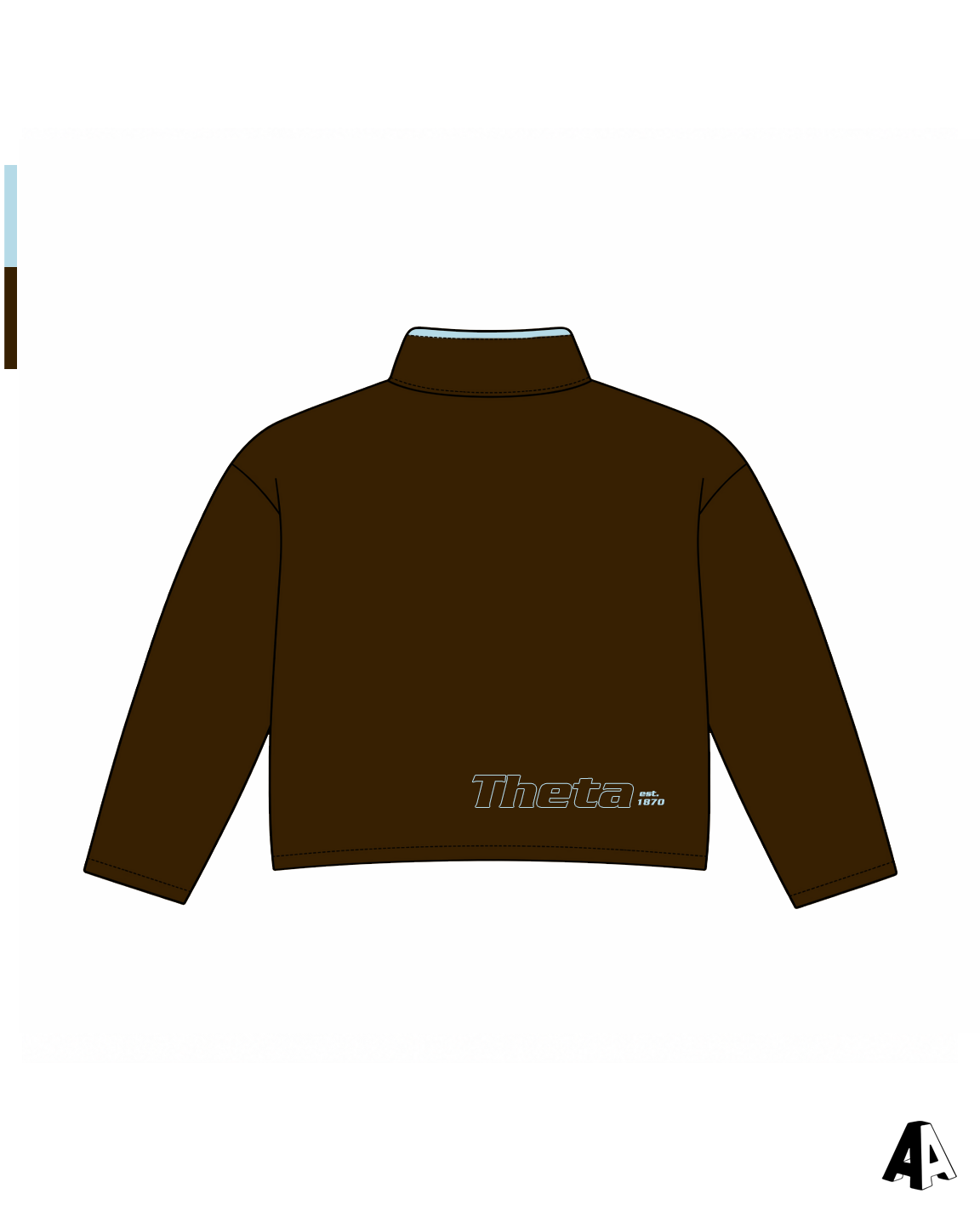 Brown Fleece Zip Up Kappa Alpha Theta Cornell University