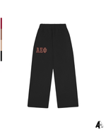 Alpha Epsilon Phi Cheetah Black Sweatpants Front