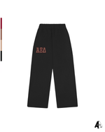 Alpha Xi Delta Cheetah Black Sweatpants Front