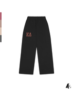 Kappa Delta Cheetah Black Sweatpants Front