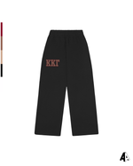 Kappa Kappa Gamma Cheetah Black Sweatpants Front