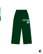 Chi Omega Free Spirit Forest Green Sweatpants by Alpha Apparel Co. – front view