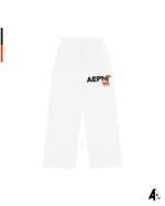 Alpha Epsilon Phi Free Spirit White Sweatpants by Alpha Apparel Co. – front view