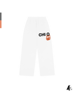 Chi Omega Free Spirit White Sweatpants by Alpha Apparel Co. – front view