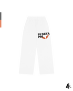 Pi Beta Phi Free Spirit White Sweatpants by Alpha Apparel Co. – front view