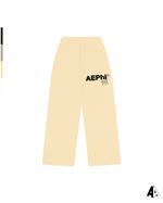 Alpha Epsilon Phi Free Spirit Light Yellow Sweatpants by Alpha Apparel Co. – front view