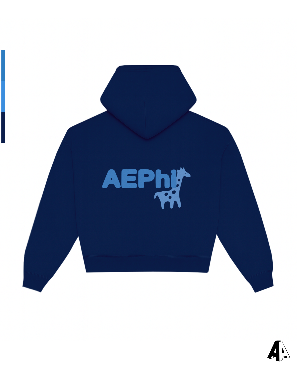 Alpha Epsilon Phi Free Spirit Navy Hoodie by Alpha Apparel Co. – back view