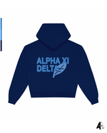 Alpha Xi Delta Free Spirit Navy Hoodie by Alpha Apparel Co. – back view
