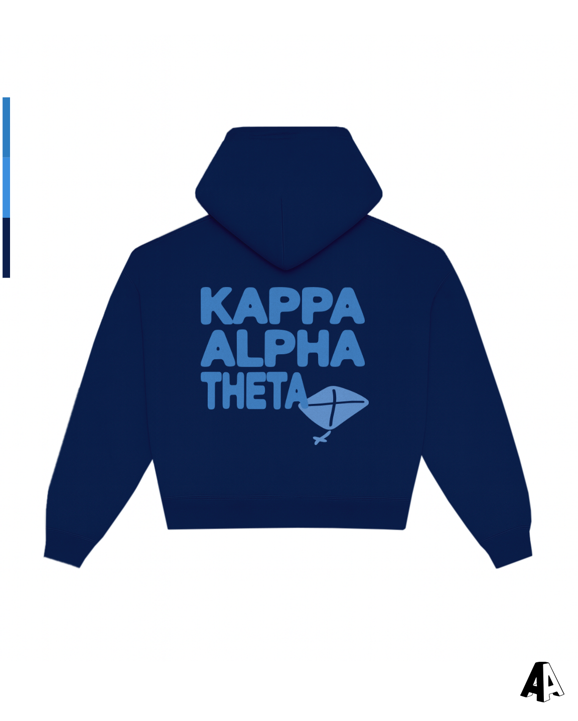 Kappa Alpha Theta Free Spirit Navy Hoodie by Alpha Apparel Co. – back view