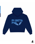 Pi Beta Phi Free Spirit Navy Hoodie by Alpha Apparel Co. – back view
