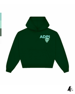 Alpha Delta Pi Free Spirit Forest Green Hoodie by Alpha Apparel Co. – front view