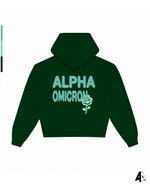 Alpha Omicron Pi Free Spirit Forest Green Hoodie by Alpha Apparel Co. – back view