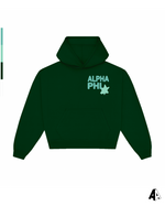 Alpha Phi Free Spirit Forest Green Hoodie by Alpha Apparel Co. – front view