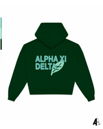 Alpha Xi Delta Free Spirit Forest Green Hoodie by Alpha Apparel Co. – back view