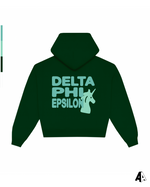 Delta Phi Epsilon Free Spirit Forest Green Hoodie by Alpha Apparel Co. – back view