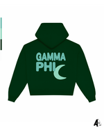 Gamma Phi Beta Free Spirit Forest Green Hoodie by Alpha Apparel Co. – back view