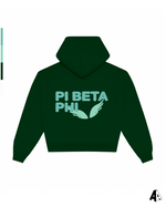 Pi Beta Phi Free Spirit Forest Green Hoodie by Alpha Apparel Co. – back view
