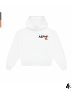 Alpha Epsilon Phi Free Spirit White Hoodie by Alpha Apparel Co. – front view