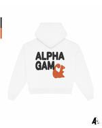 Alpha Gamma Delta Free Spirit White Hoodie by Alpha Apparel Co. – back view