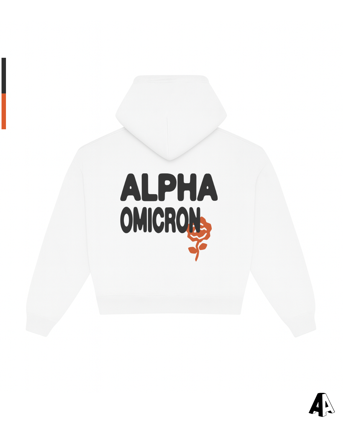 Alpha Omicron Pi Free Spirit White Hoodie by Alpha Apparel Co. – back view