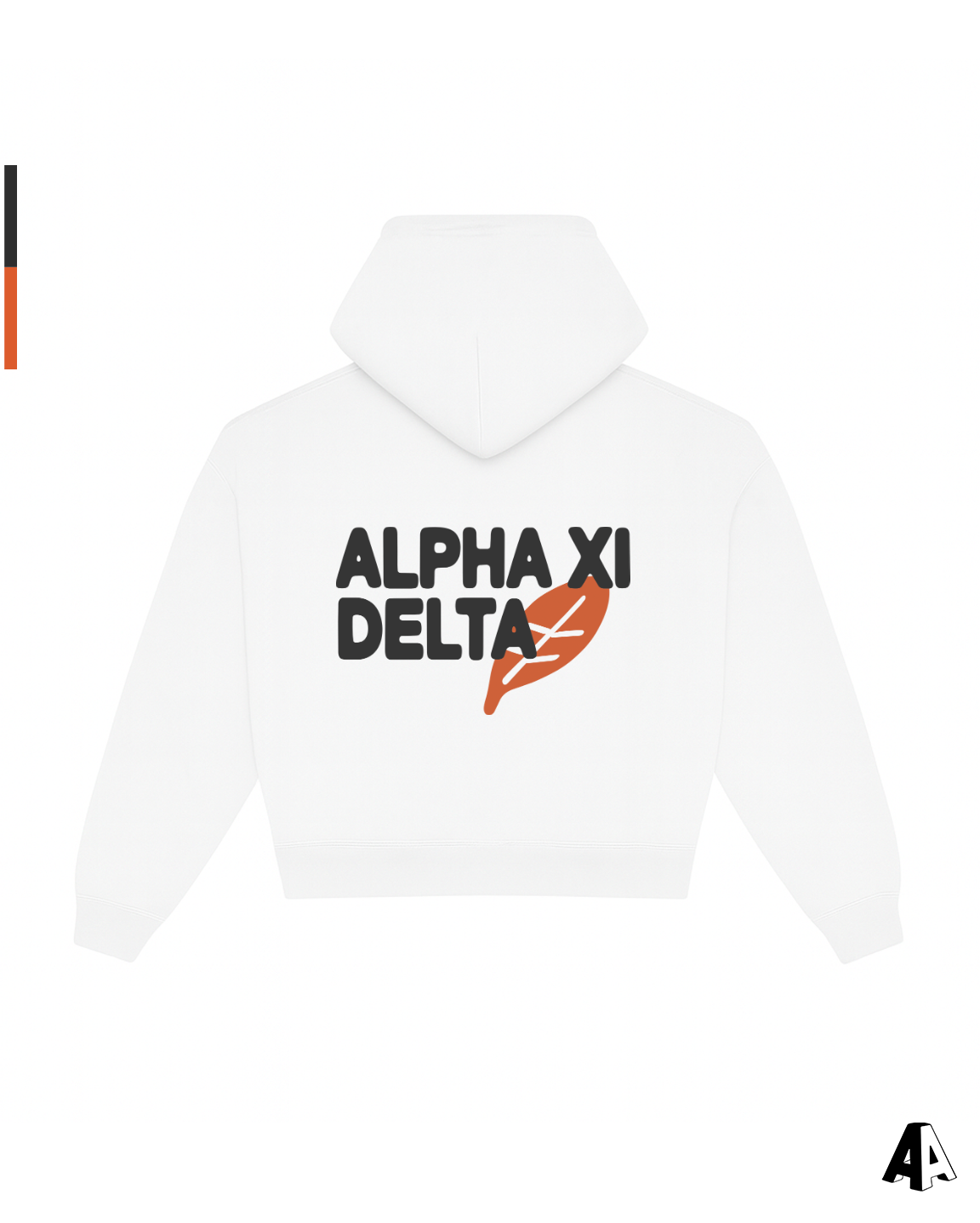 Alpha Xi Delta Free Spirit White Hoodie by Alpha Apparel Co. – back view