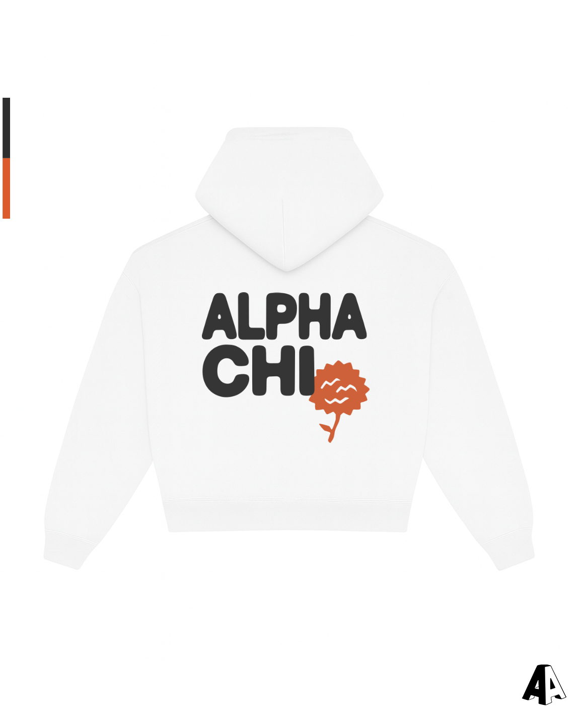 Alpha Chi Omega Free Spirit White Hoodie by Alpha Apparel Co. – front view