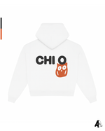 Chi Omega Free Spirit White Hoodie by Alpha Apparel Co. – back view