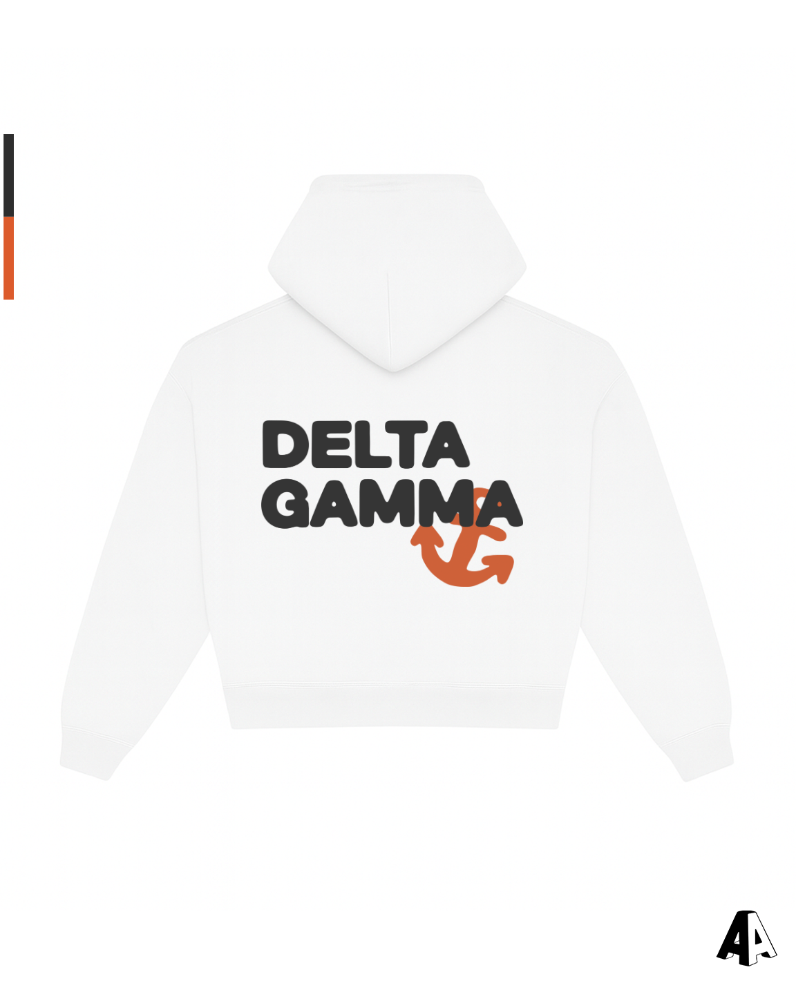 Delta Gamma Free Spirit White Hoodie by Alpha Apparel Co. – back view