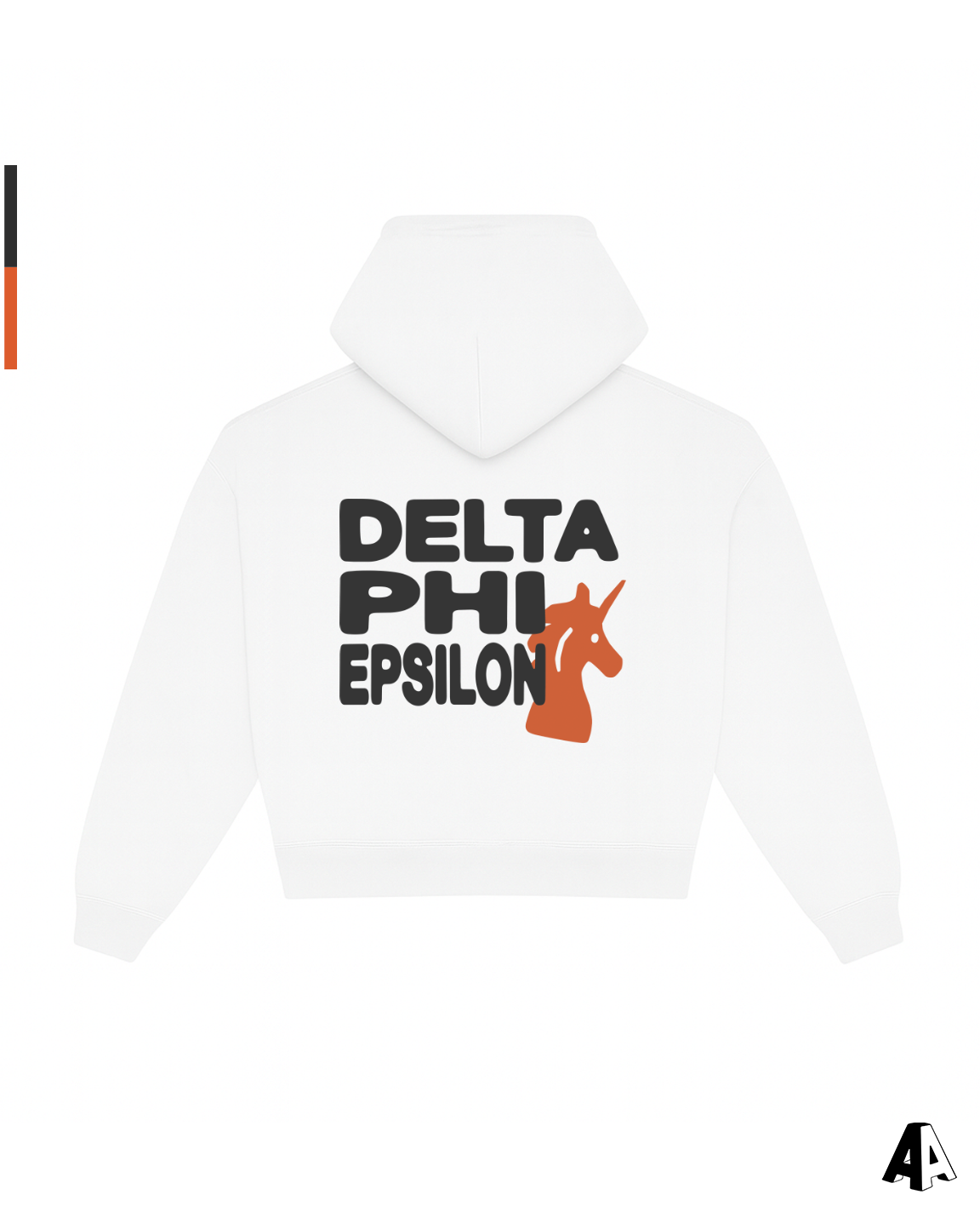 Delta Phi Epsilon Free Spirit White Hoodie by Alpha Apparel Co. – back view