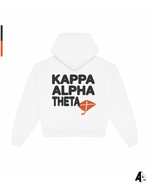 Kappa Alpha Theta Free Spirit White Hoodie by Alpha Apparel Co. – back view