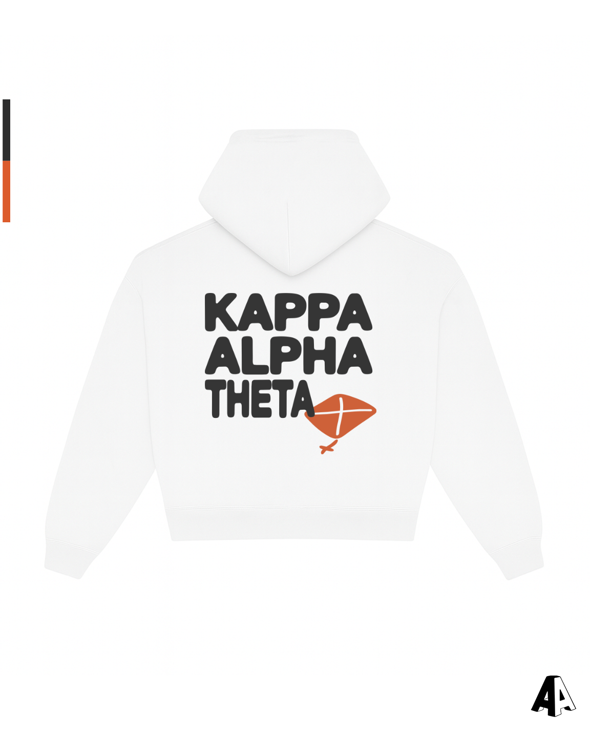 Kappa Alpha Theta Free Spirit White Hoodie by Alpha Apparel Co. – back view