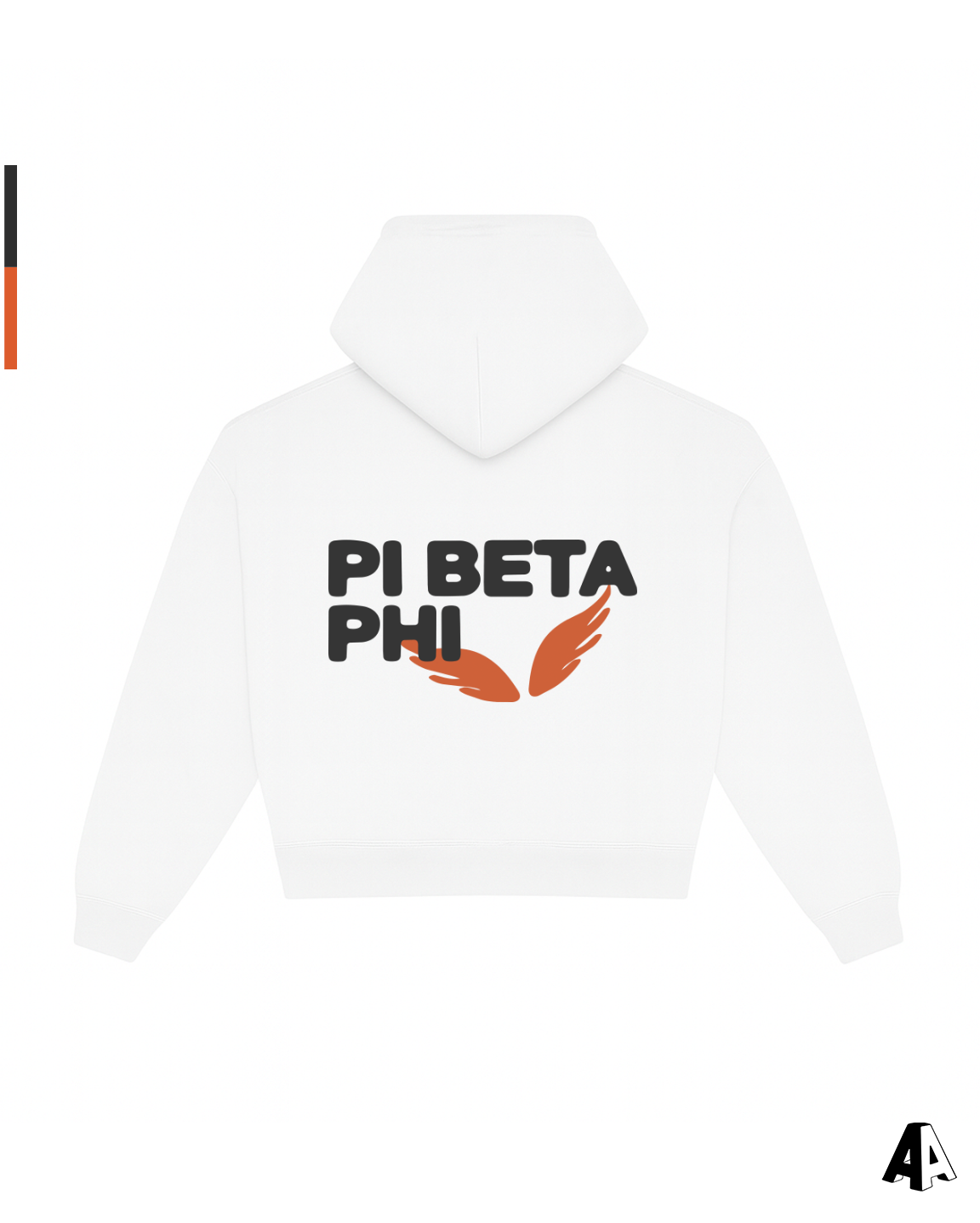 Pi Beta Phi Free Spirit White Hoodie by Alpha Apparel Co. – back view