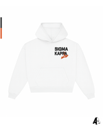 Sigma Kappa Free Spirit White Hoodie by Alpha Apparel Co. – front view