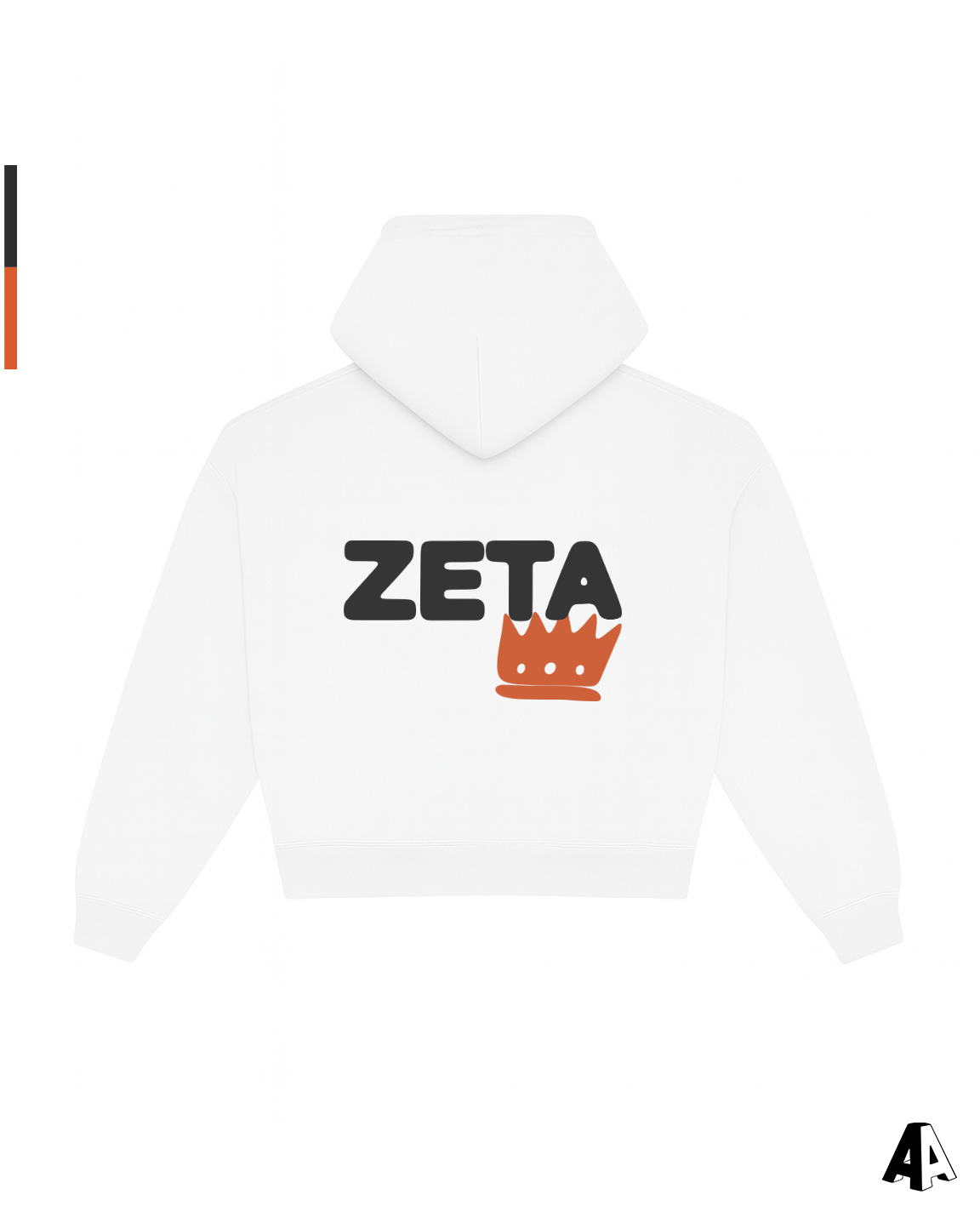 Zeta Tau Alpha Free Spirit White Hoodie by Alpha Apparel Co. – back view