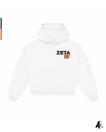 Zeta Tau Alpha Free Spirit White Hoodie by Alpha Apparel Co. – front view
