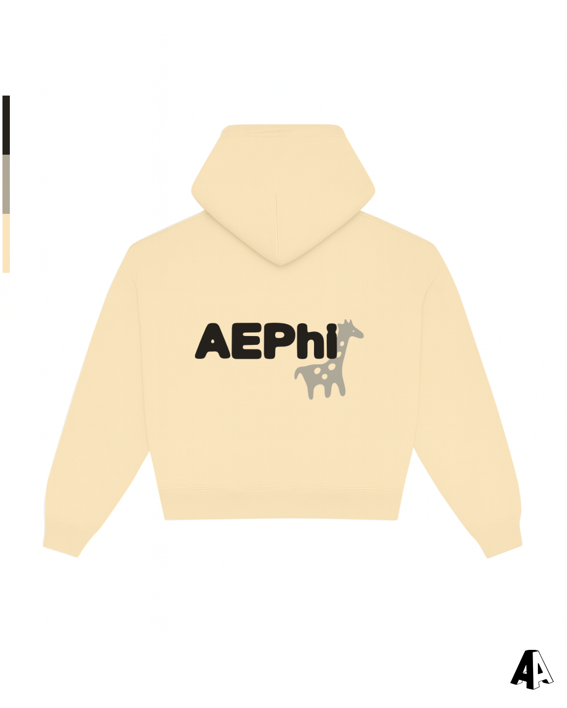 Alpha Epsilon Phi Free Spirit Light Yellow Hoodie by Alpha Apparel Co. – back view