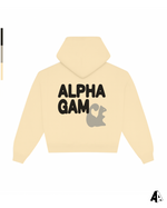 Alpha Gamma Delta Free Spirit Light Yellow Hoodie by Alpha Apparel Co. – back view