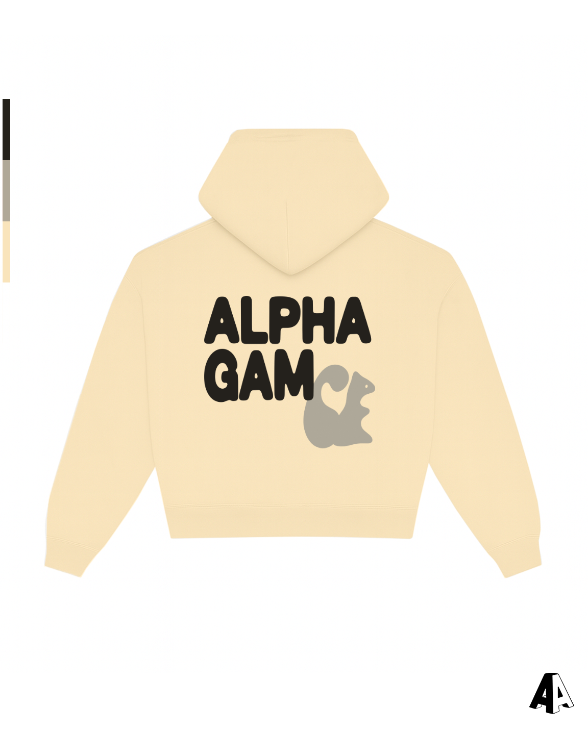 Alpha Gamma Delta Free Spirit Light Yellow Hoodie by Alpha Apparel Co. – back view